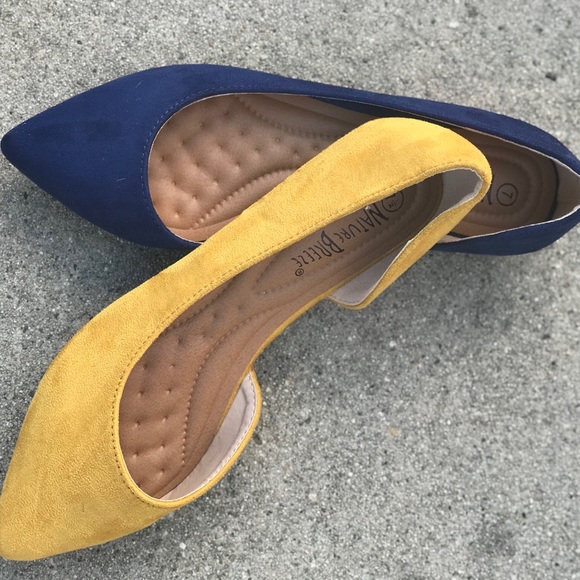 RESTOCKED Nature Breeze navy blue pointy toe Flat - Picture 6 of 7